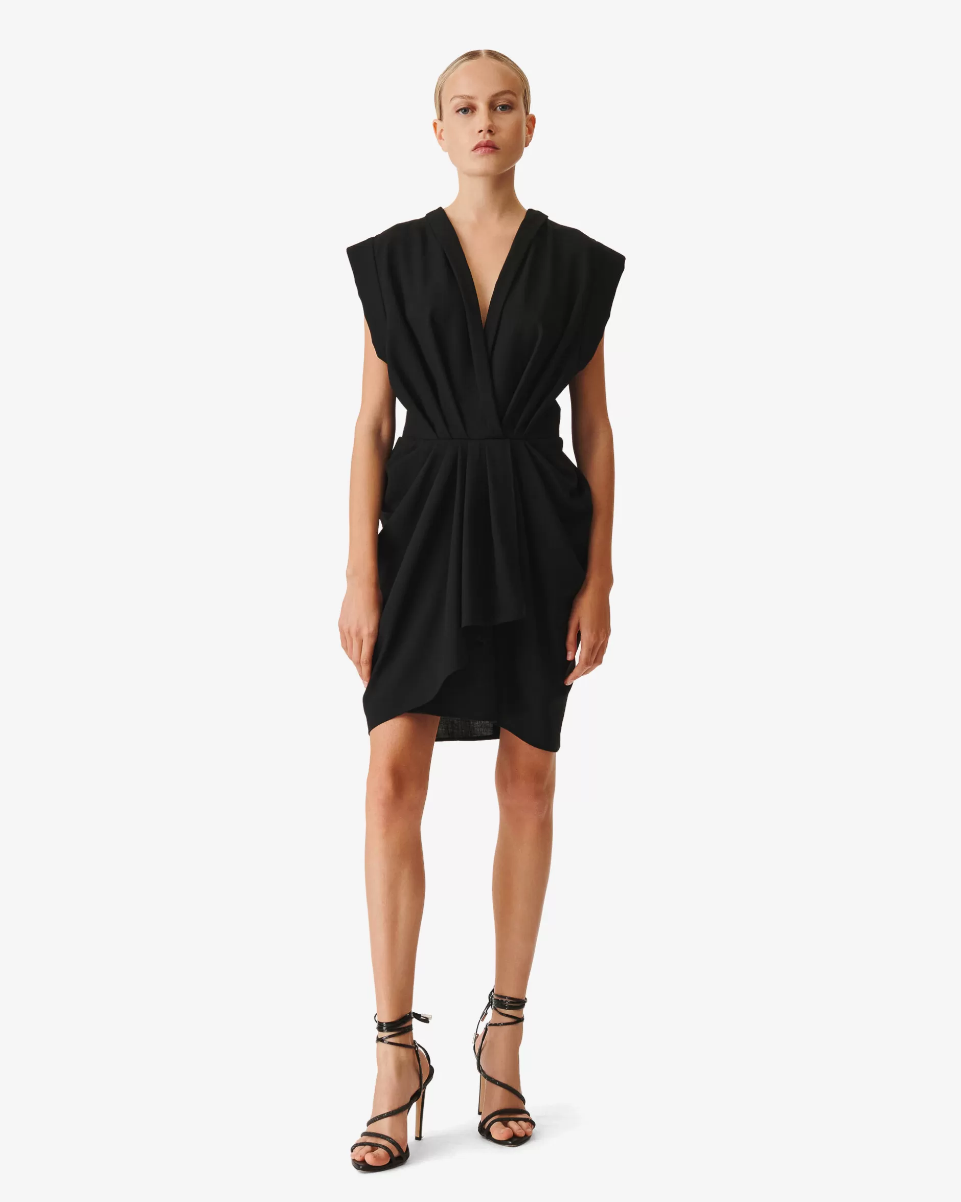 Shop Abito Corto In Lana Con Scollo A V Pheao Donna Vestiti