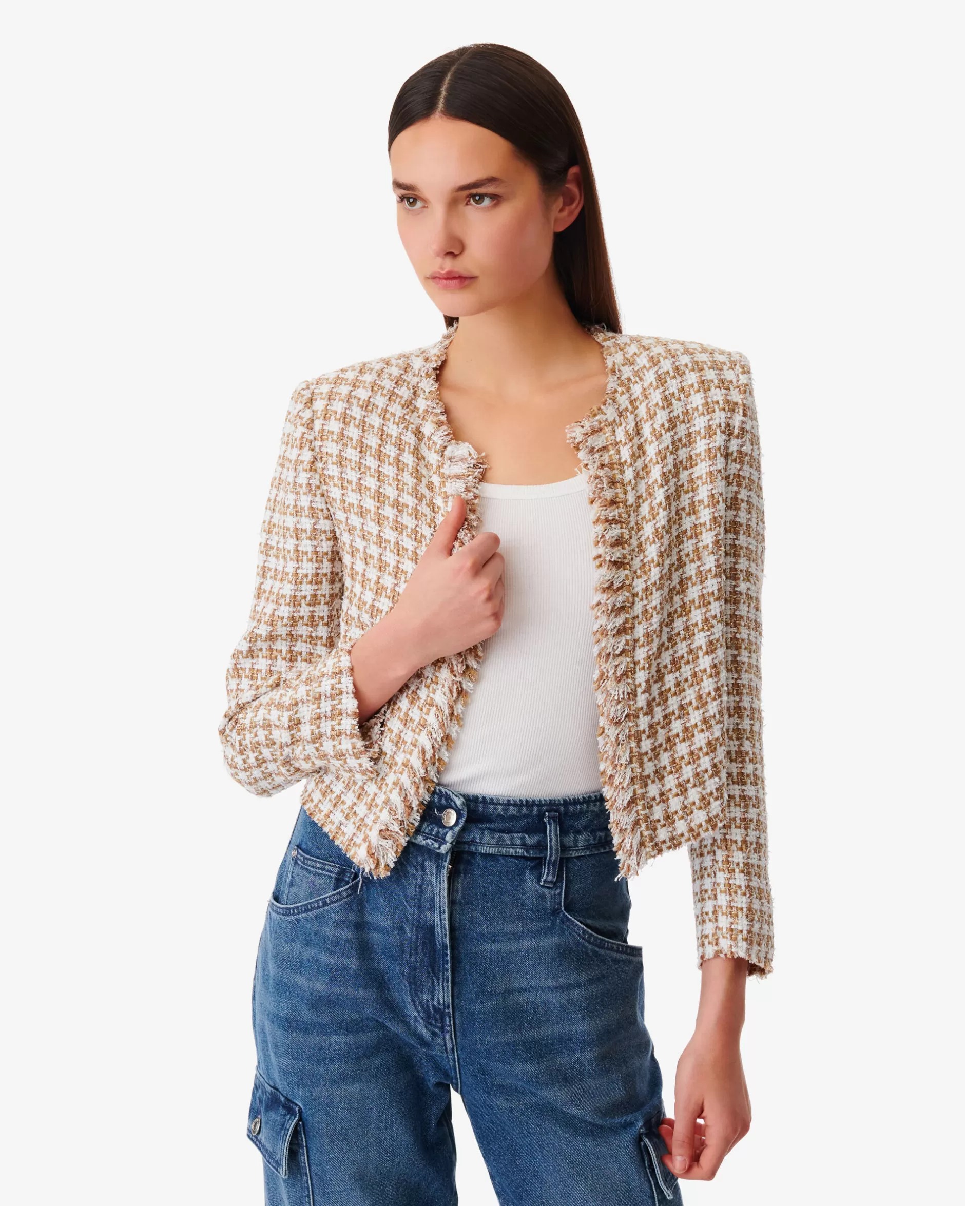 Sale Giacca Gcollo In Tweed Giovana Donna Cappotti & Giacche